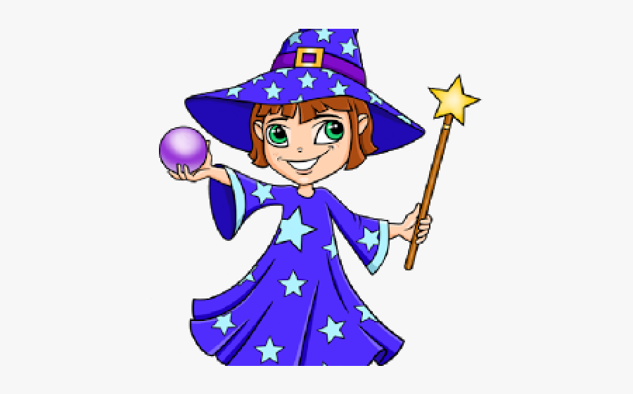Wizard Clipart Cute - Female Wizard Clipart, Transparent Clipart