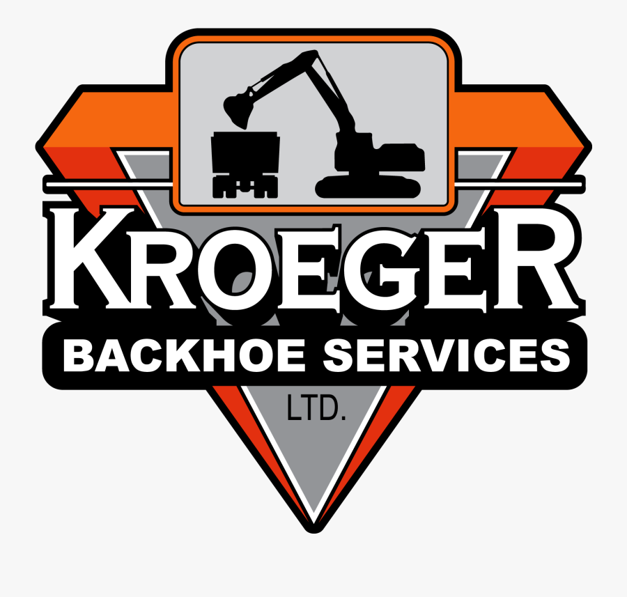 Backhoe Services Sign, Transparent Clipart
