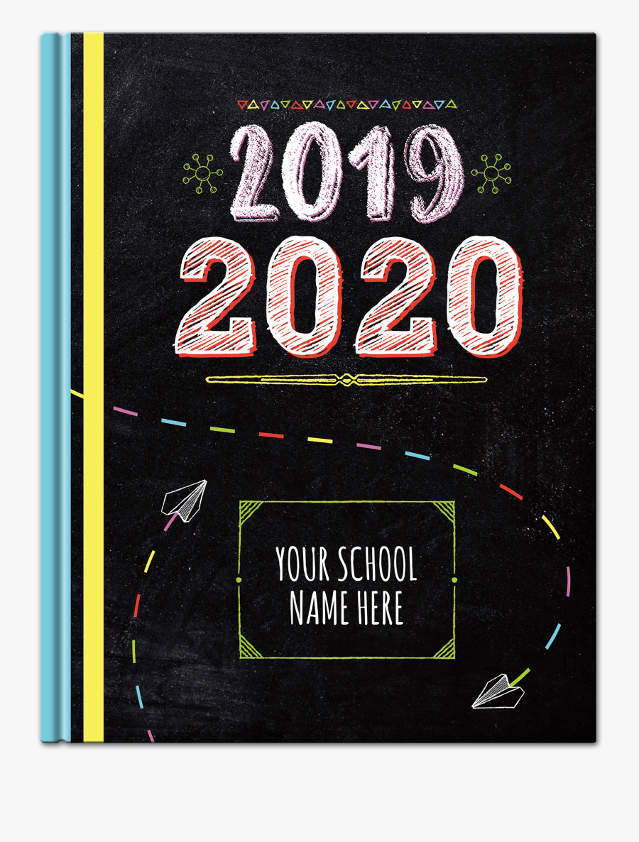 Pictavo Chalkboard Yearbook Cover - Yearbook Themes 2019 2020, Transparent Clipart