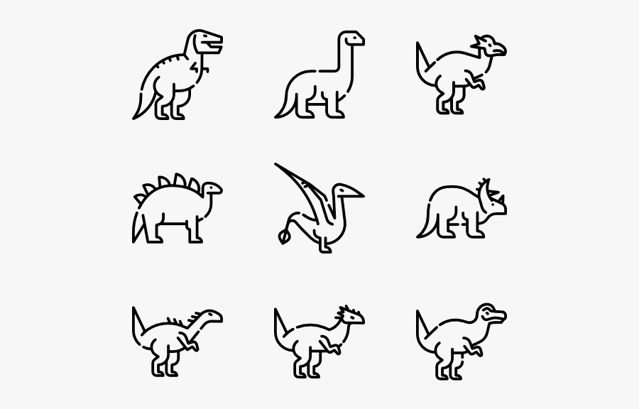 Clip Art Dinosaur Icons - Dinosaur, Transparent Clipart
