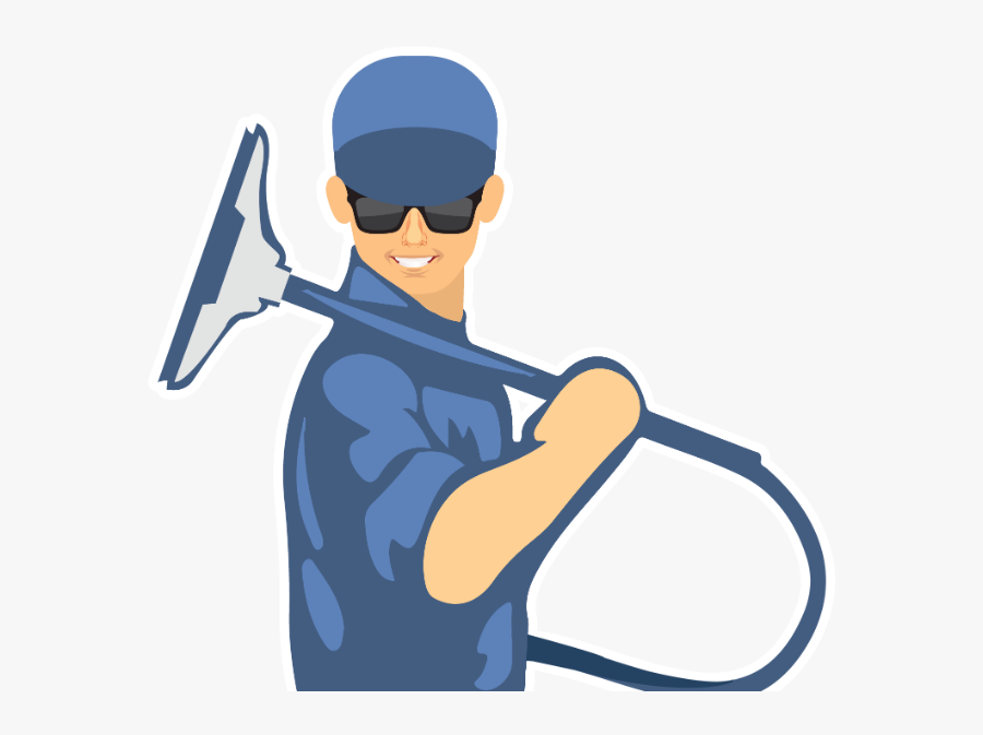 Carpet Cleaning Man Logo, Transparent Clipart