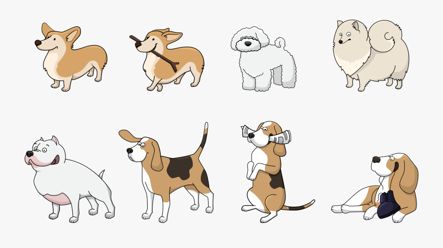 Dog, Animal, Corgi, Beagle, Bolonka, Spitz, Pitbull - Cartoon Walker Hound Dog, Transparent Clipart