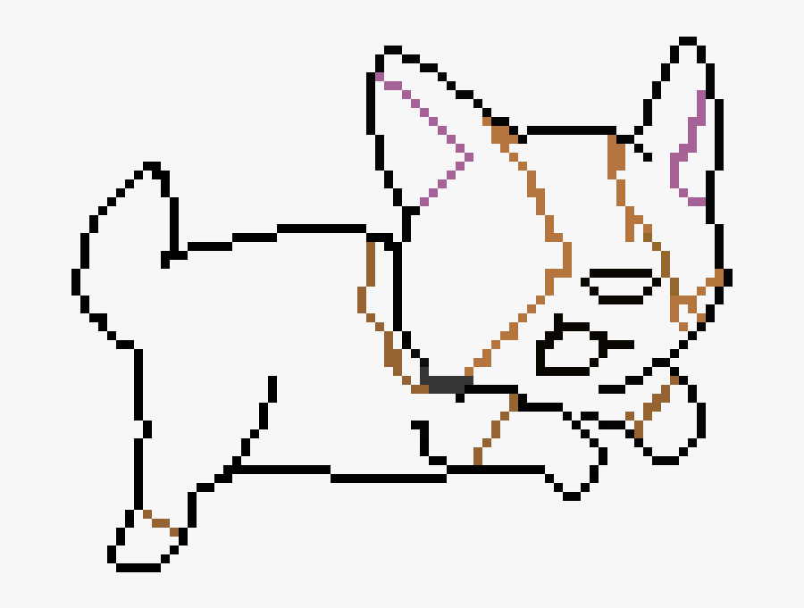 Corgi Pixel Art, Transparent Clipart