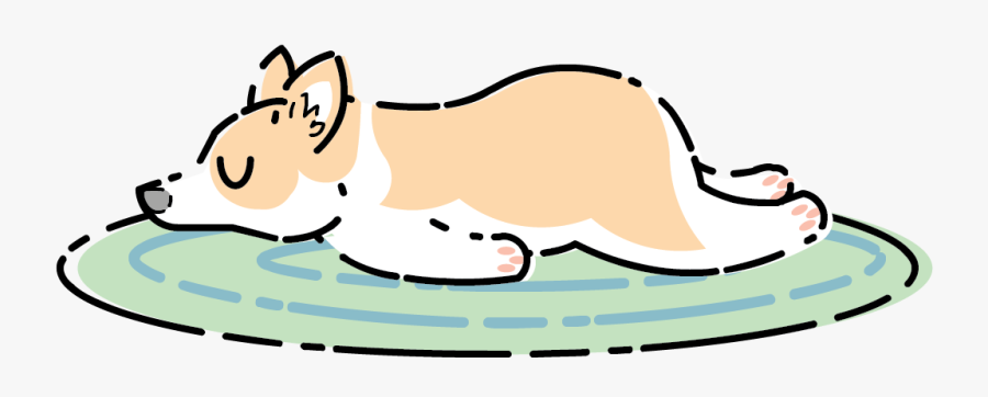 Sleeping Corgi, Transparent Clipart