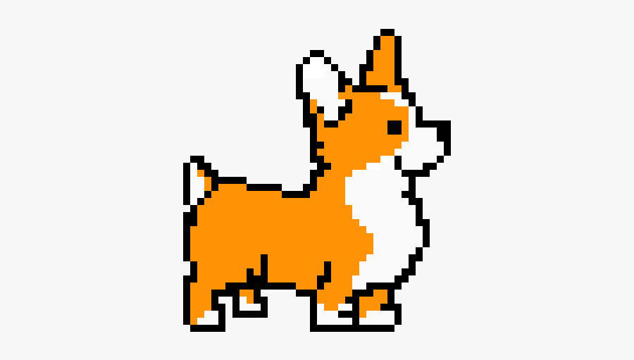 Minecraft Corgi Pixel Art, Transparent Clipart