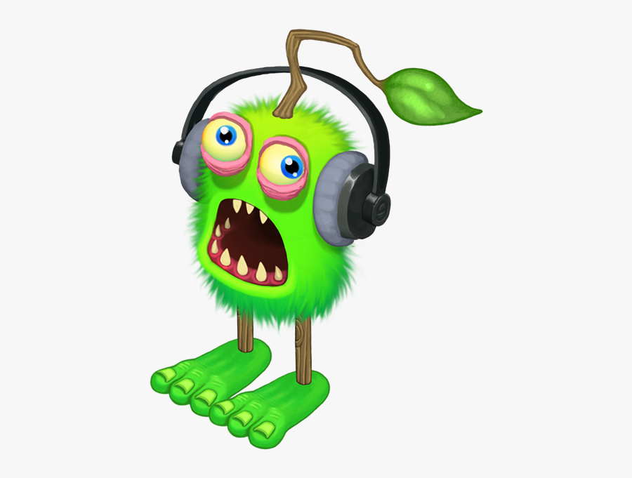 Furcorn Wearing Headphones - My Singing Monsters Furcorn With Headphones, Transparent Clipart