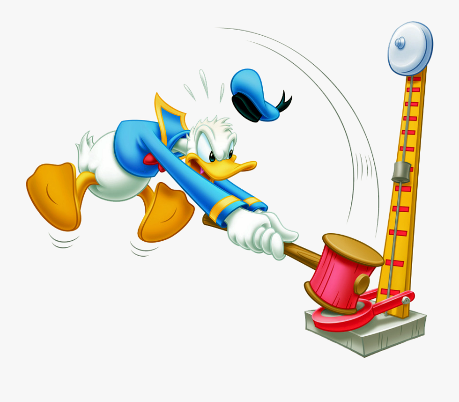 Transparent Clipart Game - Donald Duck With Hammer, Transparent Clipart