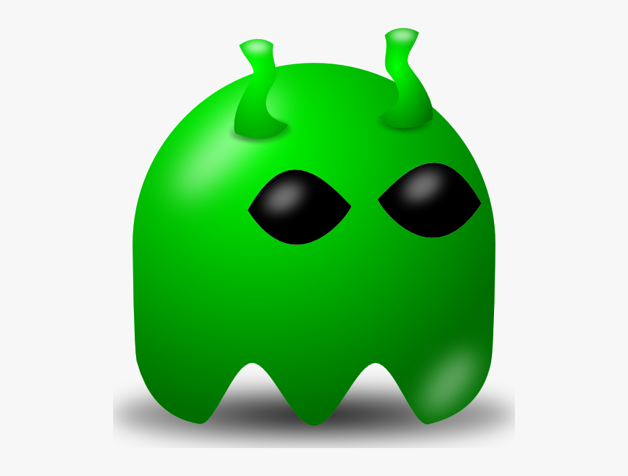Pcman Game Baddie Alien Svg Clip Arts - Alien Clip Art, Transparent Clipart