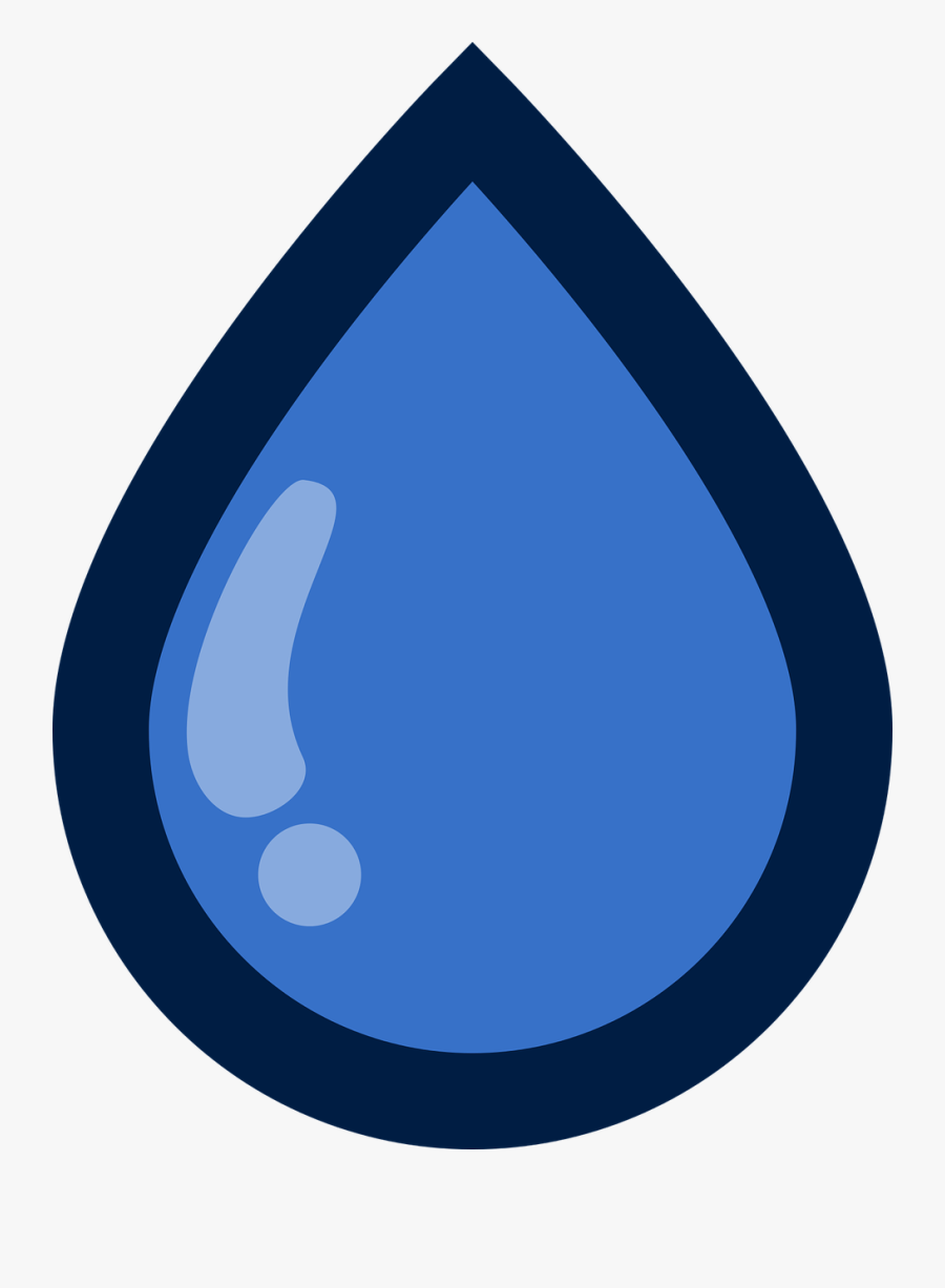 Transparent Water Clip Art - Transparent Background Cartoon Water Drop, Transparent Clipart