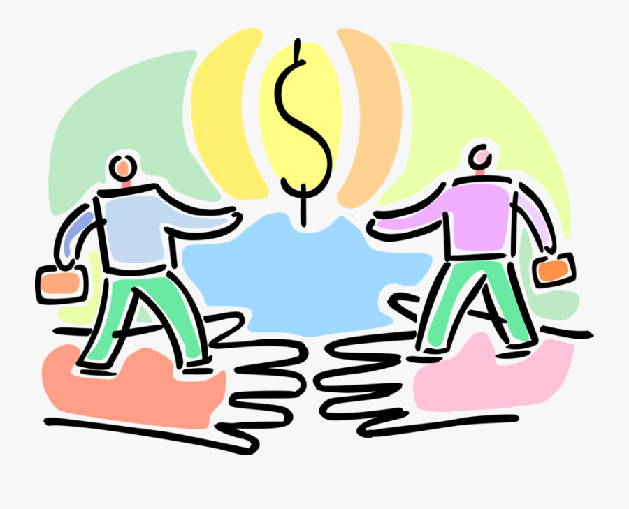 Vector Illustration Of Hands Helping Competing Business, Transparent Clipart