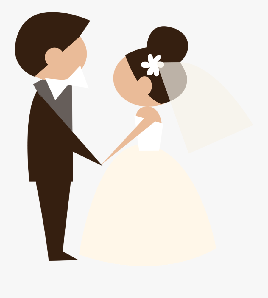 Bride And Groom Vector Png, Transparent Clipart