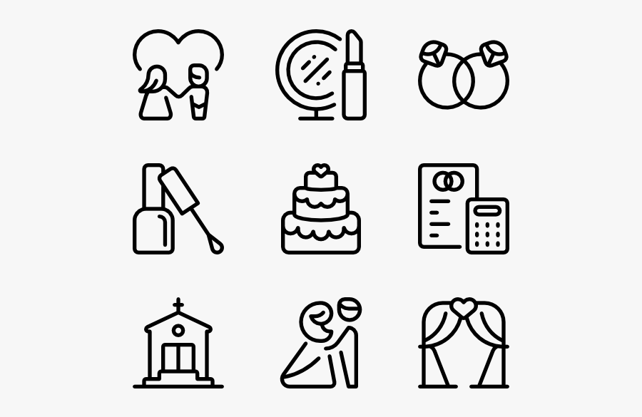 Wedding Invitation Icons - Medieval Icons, Transparent Clipart