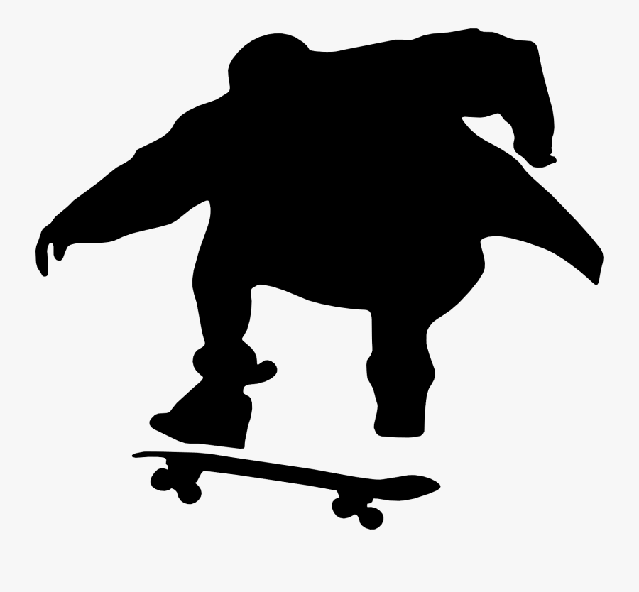 Silhouette Skateboard Clipart, Explore Pictures - Skateboard Silhouette, Transparent Clipart