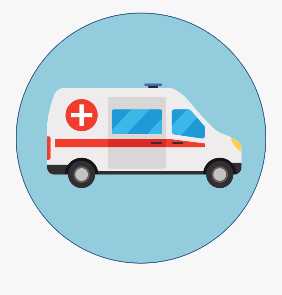 Accessibility And Quality Of Care Ambulance - Ambulance Icon Png Flat, Transparent Clipart