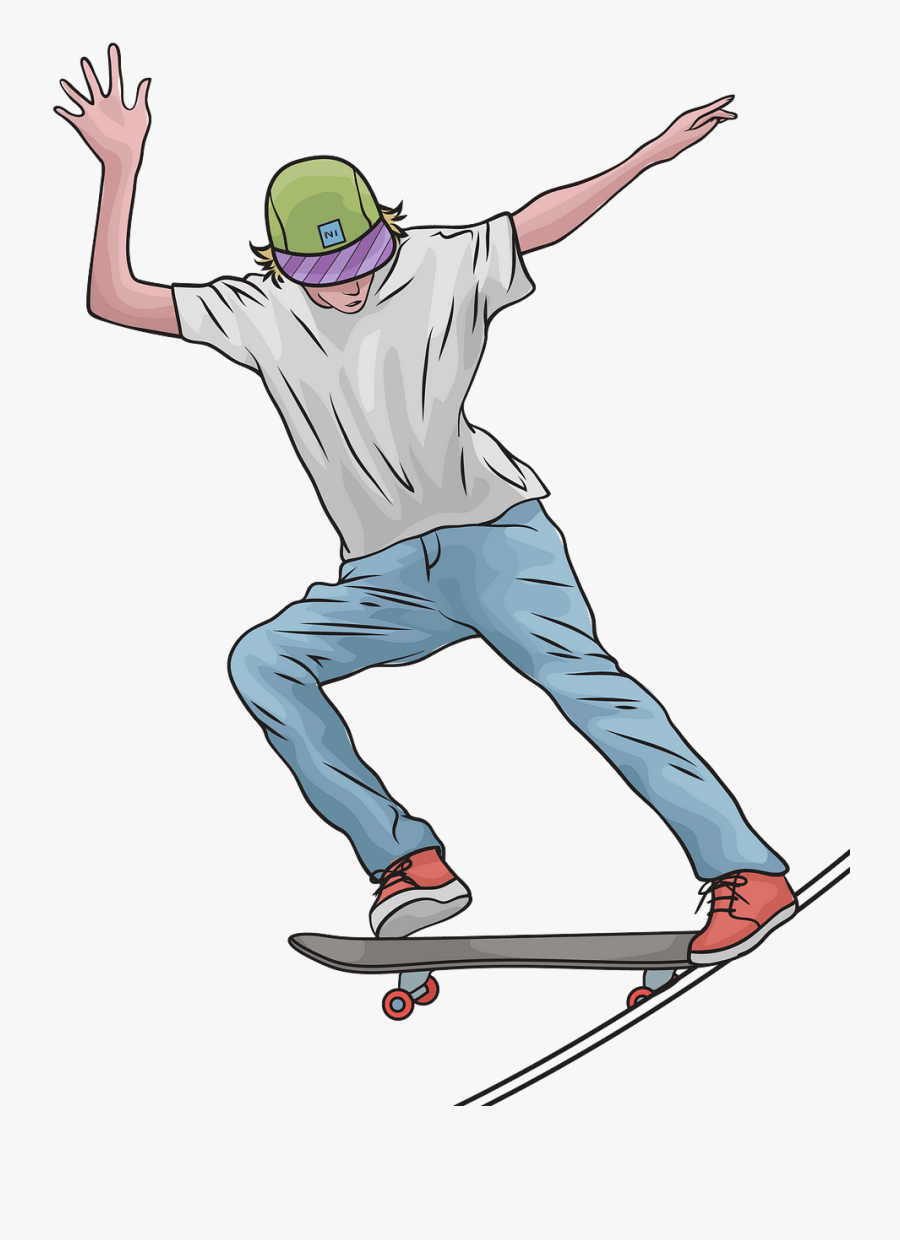 Skateboarding, Transparent Clipart