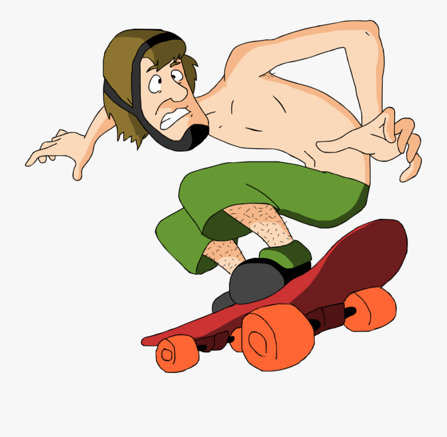 Skating And Crazing By Kim-possible333 - Shaggy Scooby Doo Skate, Transparent Clipart