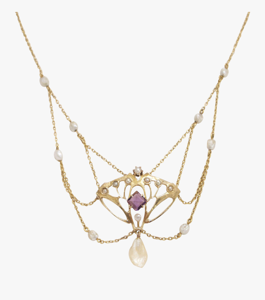 Collection Of Free Gold Drawing Jewelry Download On - Necklace, Transparent Clipart