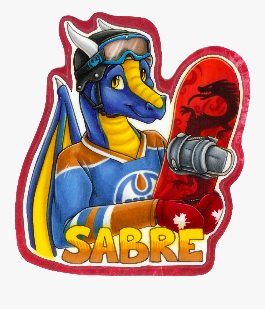 Sabre Feh2013 Snowboarding Badge - Cartoon, Transparent Clipart