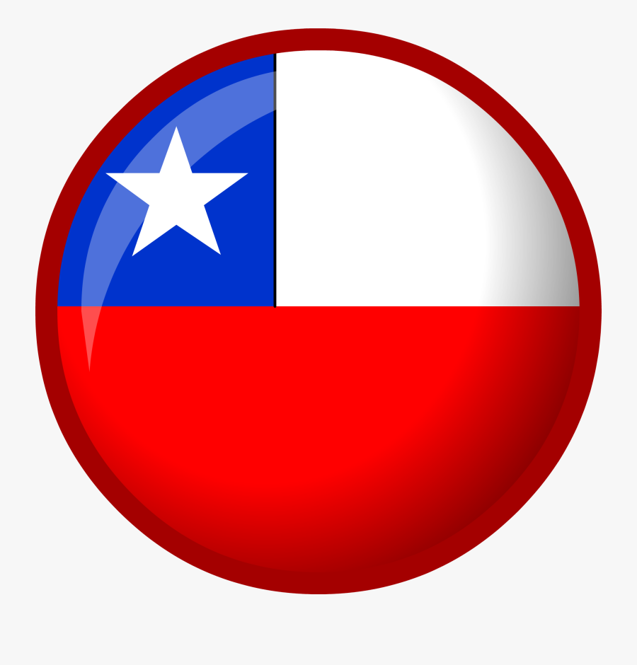 Clip Art Image Club Penguin Wiki - Chile Button Flag, Transparent Clipart