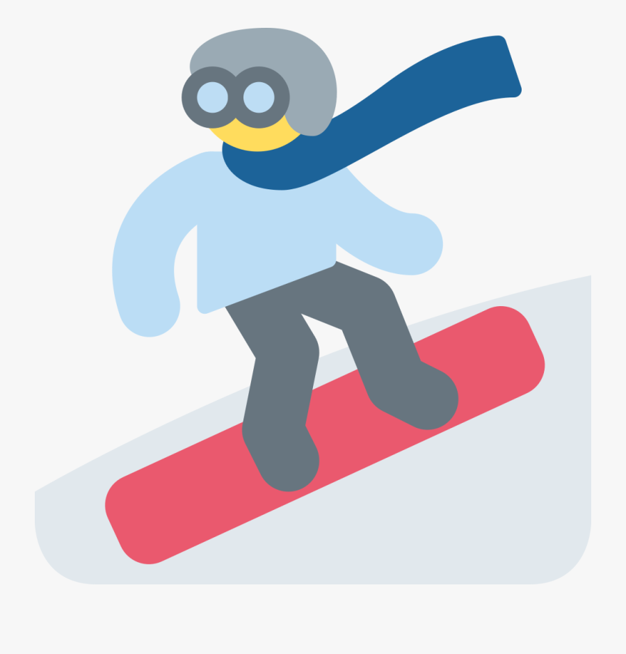 File - Twemoji2 1f3c2 - Svg - Snowboarder Emoji, Transparent Clipart