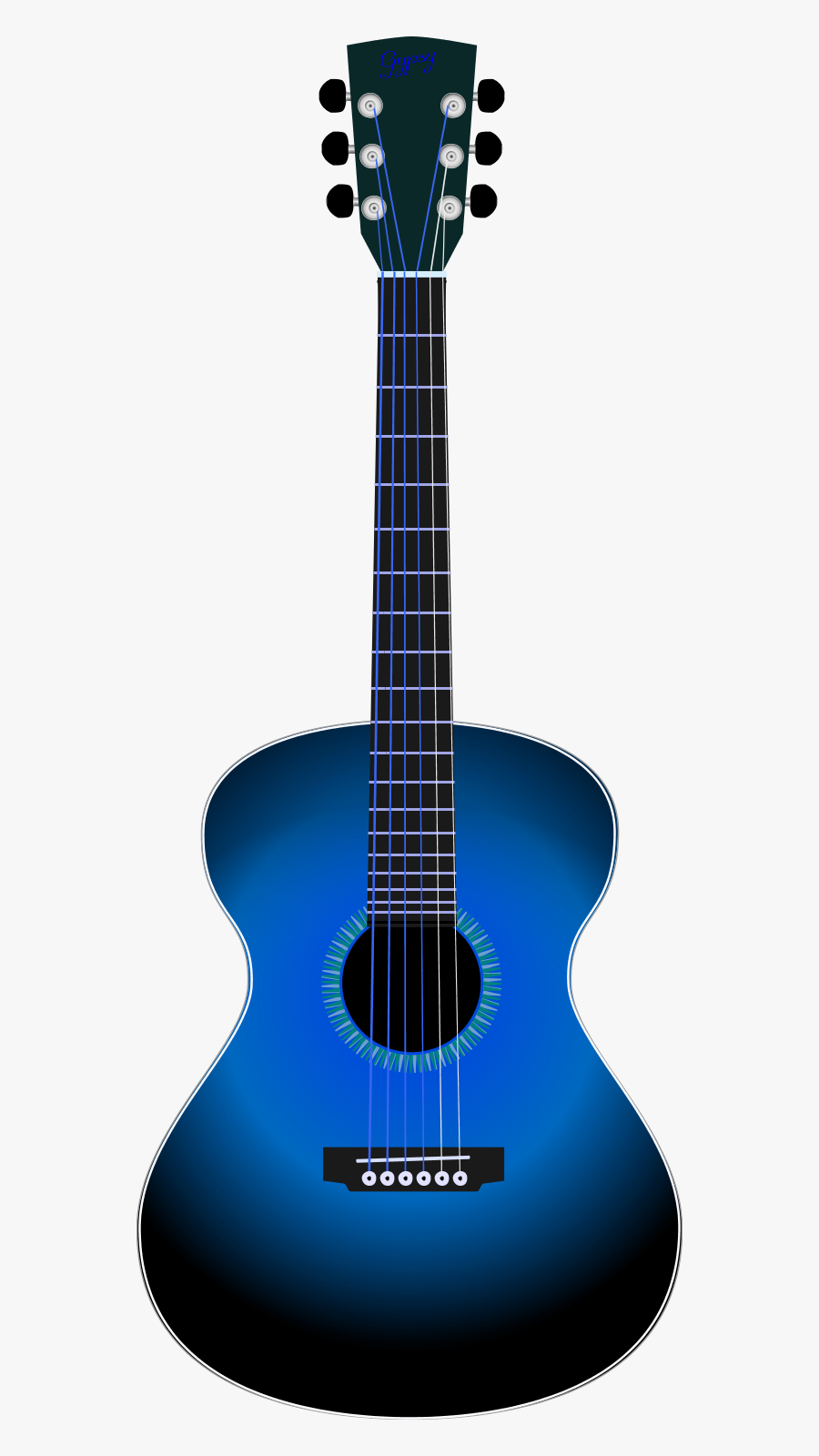 Acoustic Guitar Clipart - Blue Guitar Clipart, Transparent Clipart