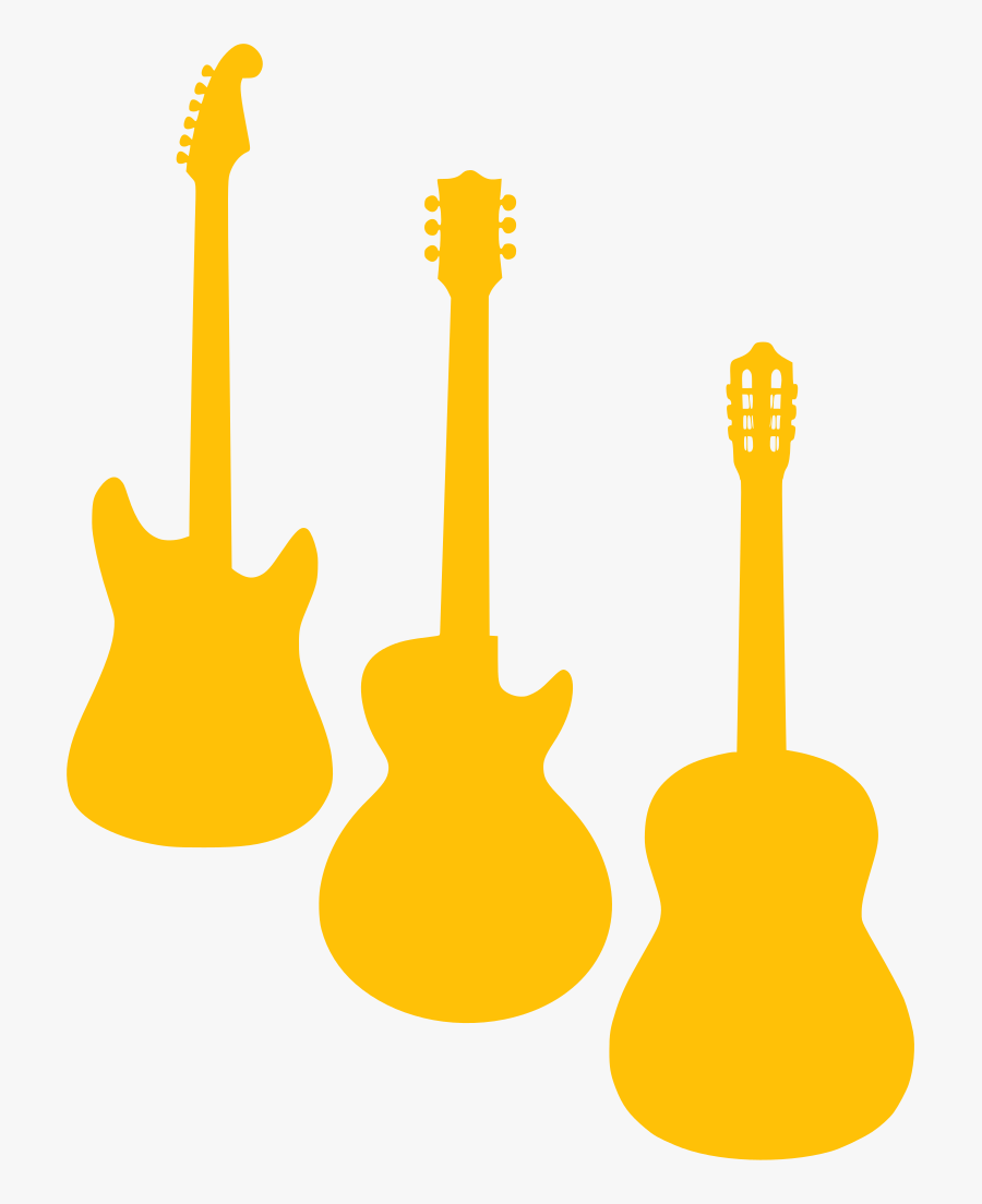 Electric Guitar Silhouette Clipart , Png Download - Guitar, Transparent Clipart