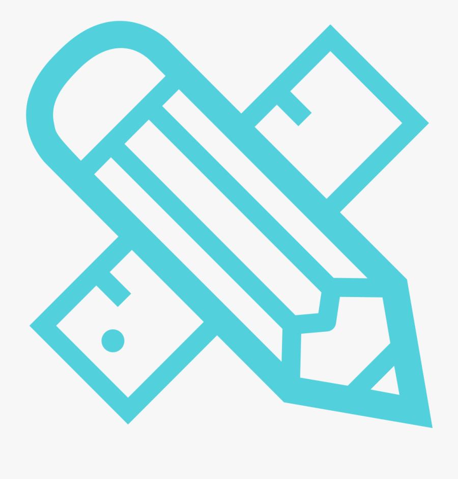 Design Tools Icon Blue - Regla Y Lapiz Png, Transparent Clipart