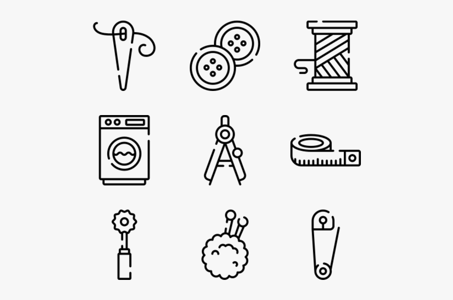 Sewing - Kaktus Icon, Transparent Clipart