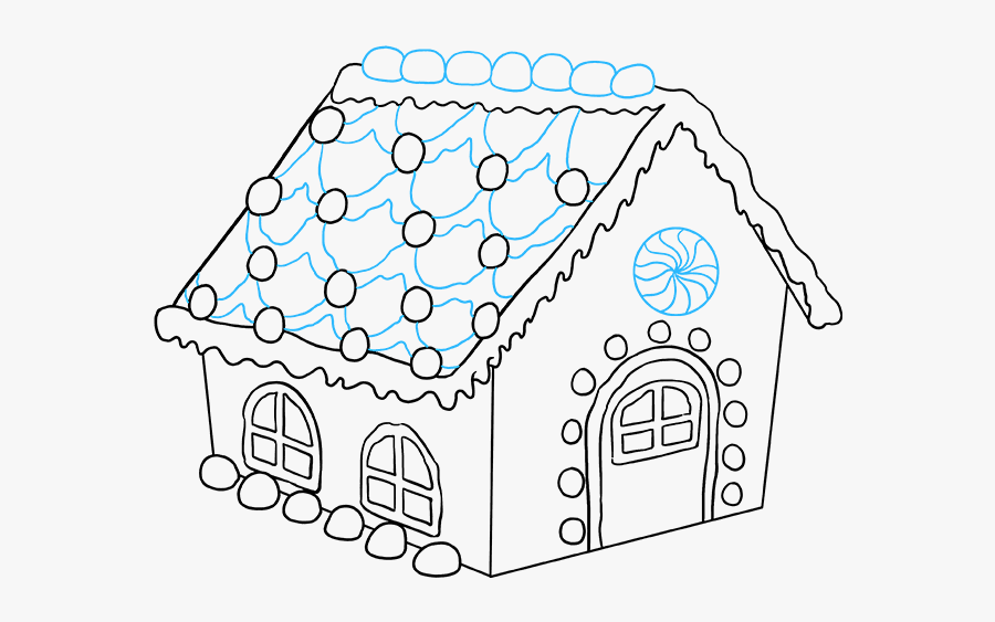 How To Draw Gingerbread House - House, Transparent Clipart