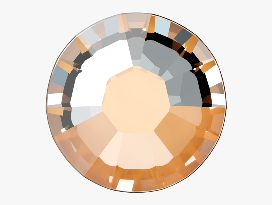 Swarovski 2038 Xilion Rose Hotfix Crystal Peach Delite - Circle, Transparent Clipart