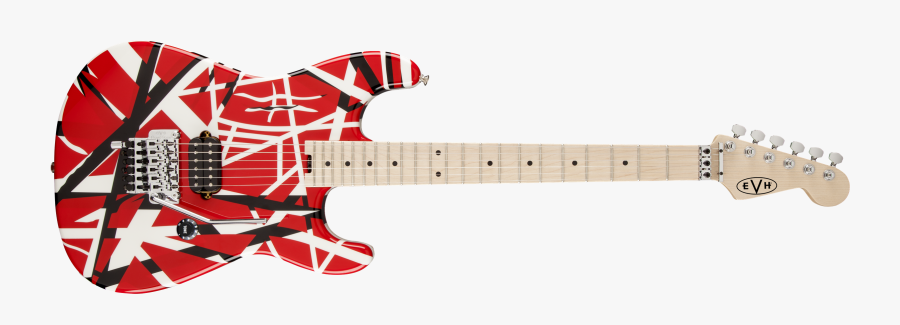 Evh® Striped Series Red With Black Stripes - Eddi Van Halen Guitar, Transparent Clipart