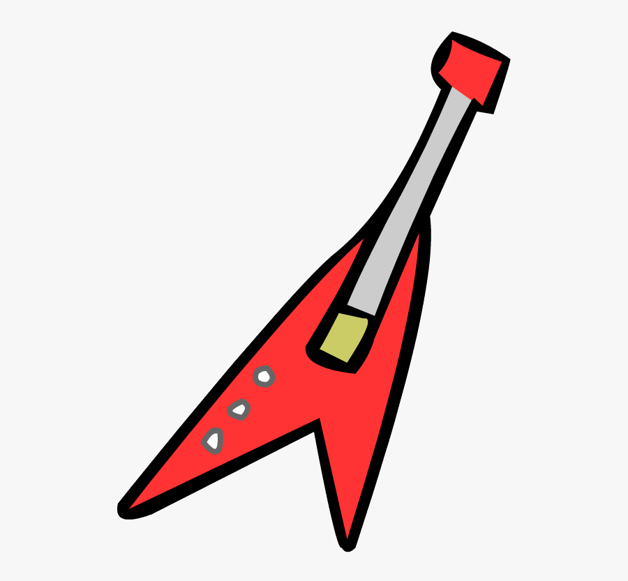 Red Electric Guitar Transparent Images - Club Penguin Electric Guitar, Transparent Clipart