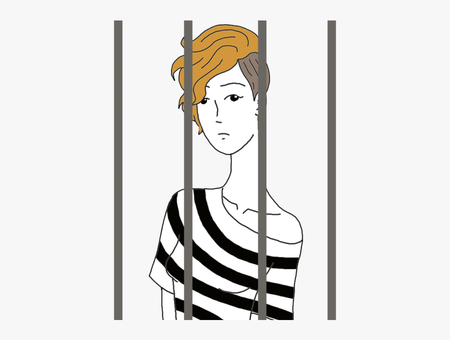 In Jail - Girl In Jail Cartoon, Transparent Clipart