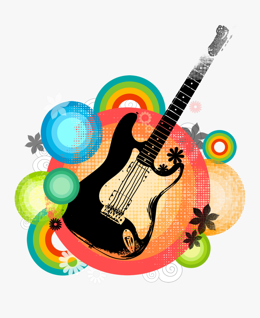 Art Electric Poster Material Guitar Posters Clipart - Guitar, Transparent Clipart