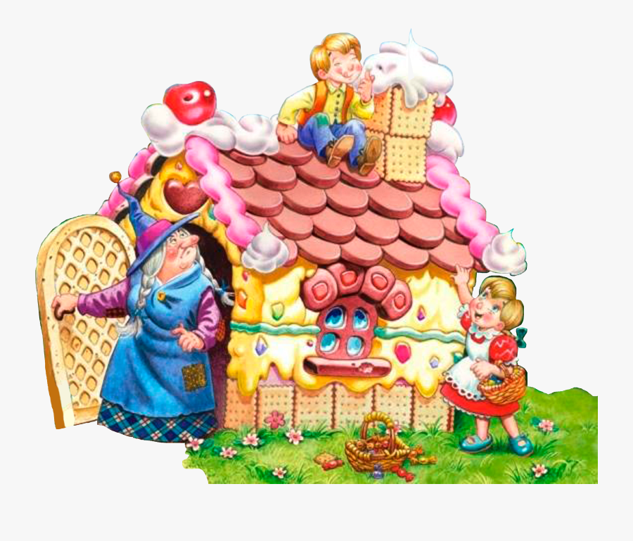 Hansel And Gretel Grimms Fairy Tales Bajki Samograjki - Hansel And Gretel Food House, Transparent Clipart