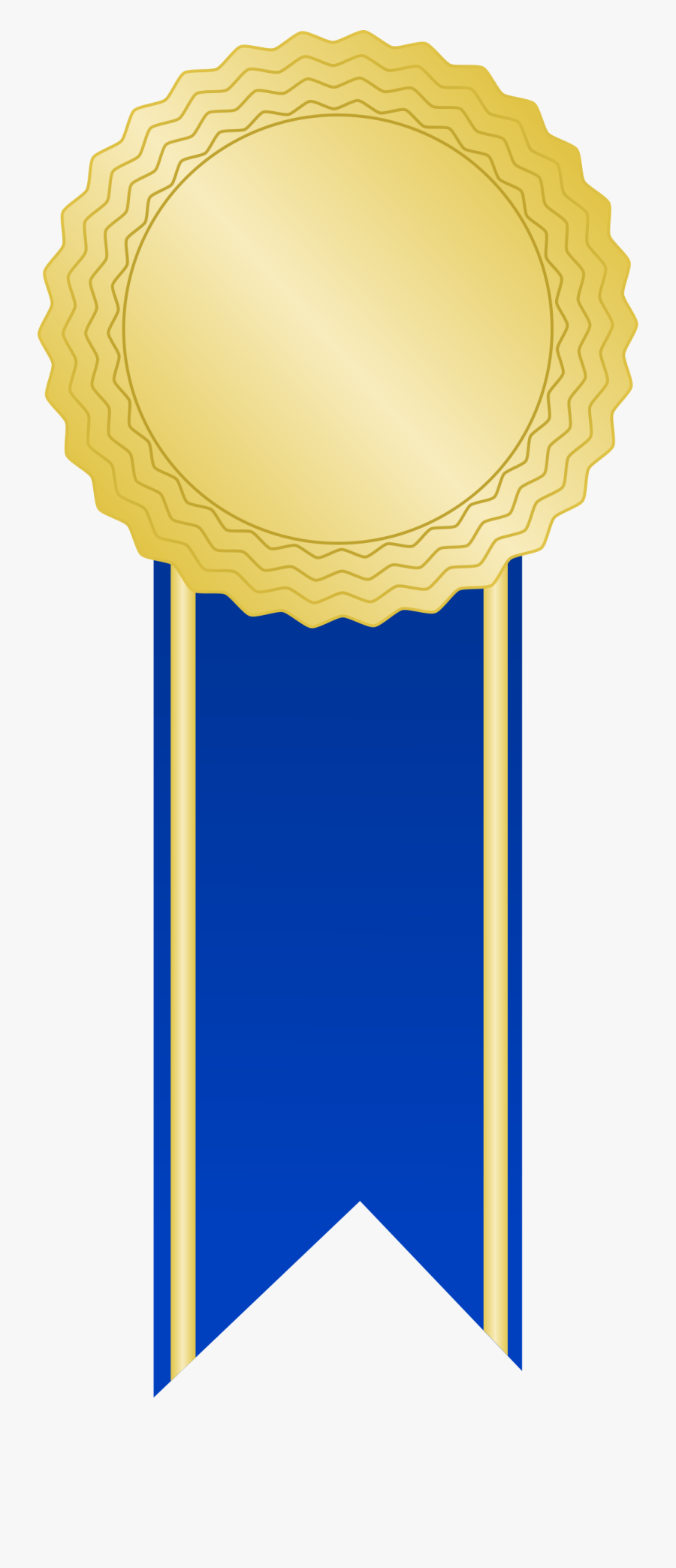 Award Ribbon Png Blue, Transparent Clipart