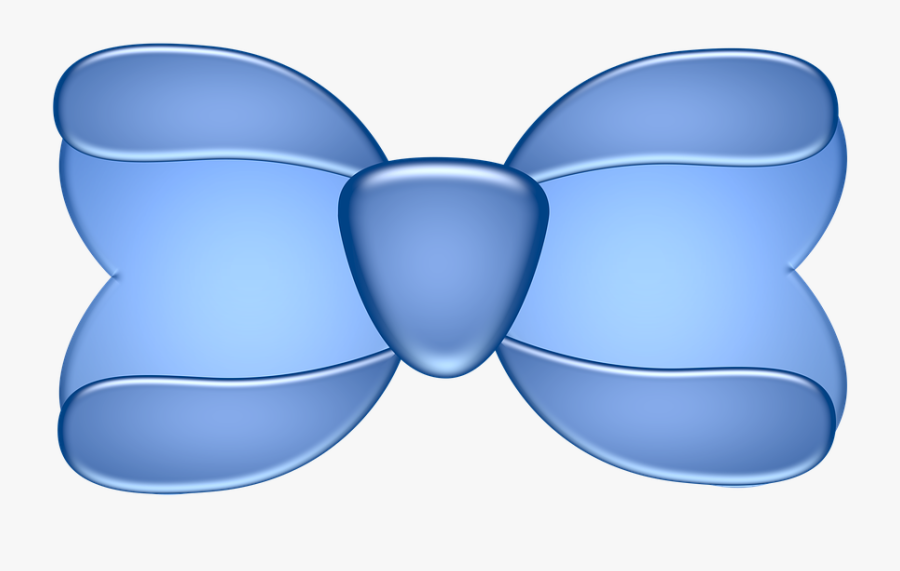 Bow, Blue, Ribbon, Decoration, Gift, Design, Knot - Clip Art, Transparent Clipart