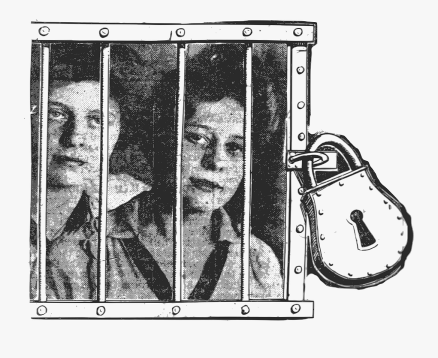 Jail, Padlock, Girls, Prison, Sad, Women, Imprisoned - Niñas En La Carcel, Transparent Clipart