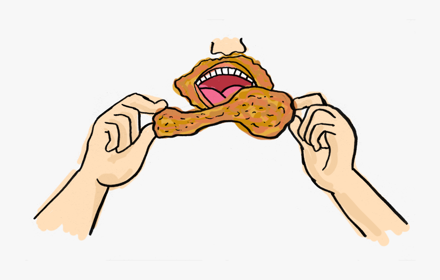 Boy Making A Mess While Eating Drumsticks, Transparent Clipart