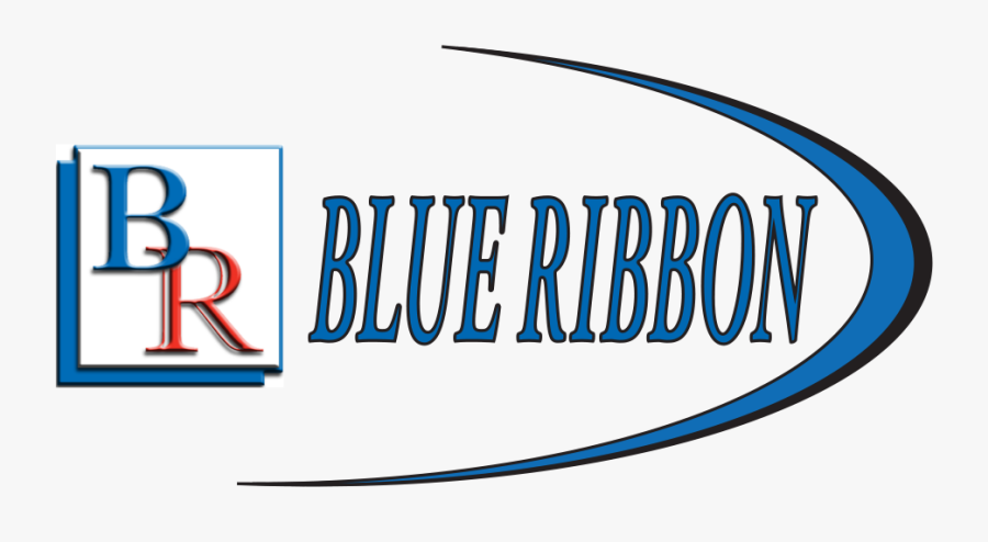 Blue Ribbon Company Logo, Transparent Clipart