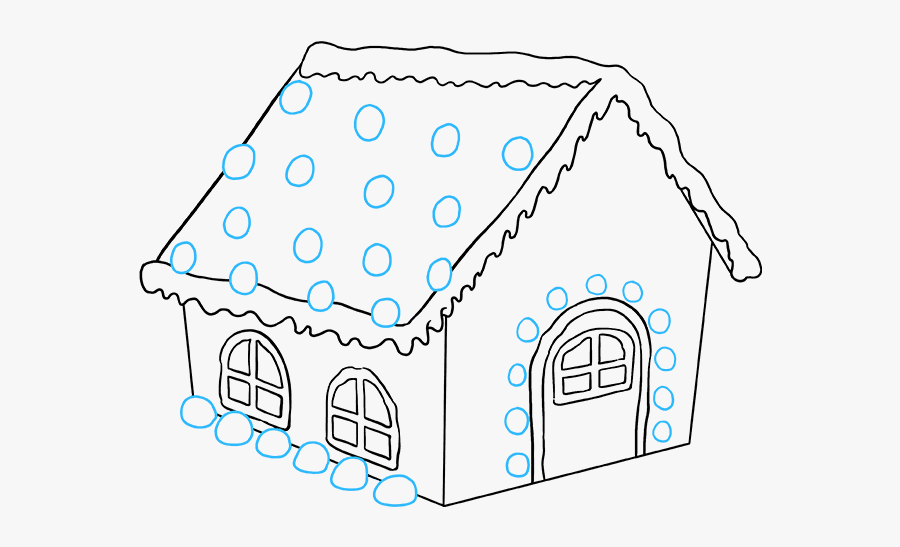 How To Draw Gingerbread House - House, Transparent Clipart