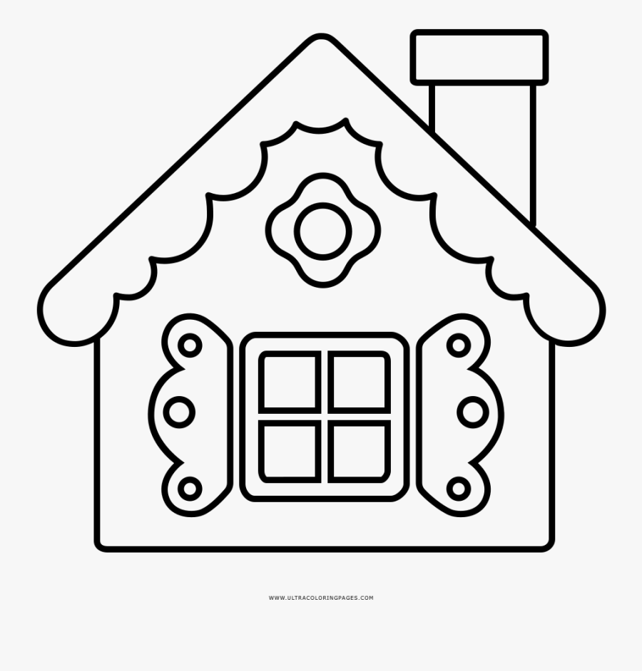 Coloring Pages Gingerbread House Coloring Sheets Free - Casinha Das Vogais, Transparent Clipart