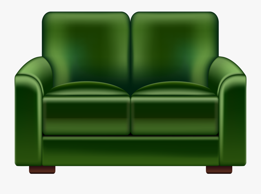 Green Loveseat Transparent Png - Gold Clipart Couch Transparent, Transparent Clipart