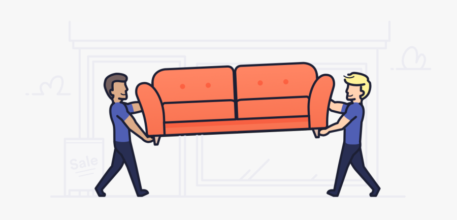 Transparent Cartoon Couch Png - Furniture Delivery Clip Art, Transparent Clipart