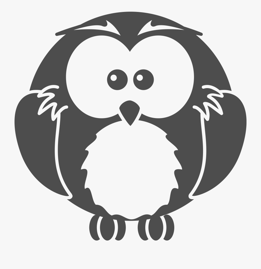 Owl Vector Black And White, Transparent Clipart