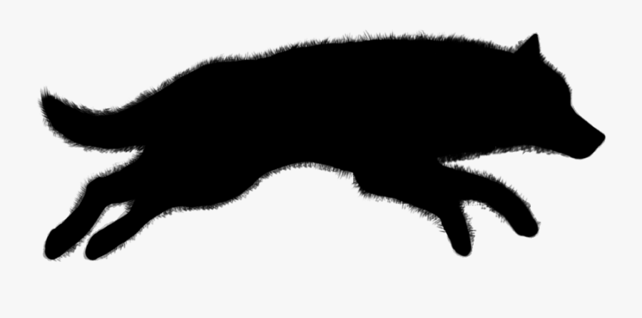 Red Fox Gray Wolf Coyote - Running Wolf Silhouette Png, Transparent Clipart