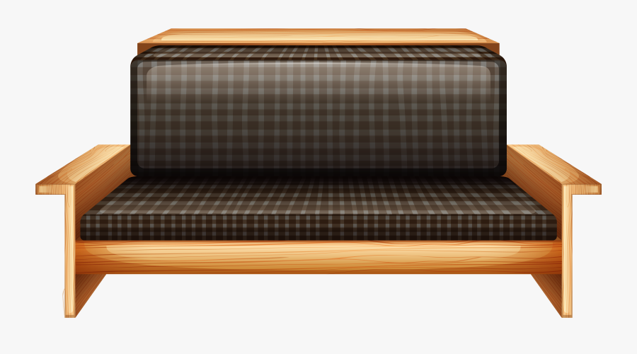 Sofa Clipart Image - Wooden Sofa Sofa Transparent Background, Transparent Clipart