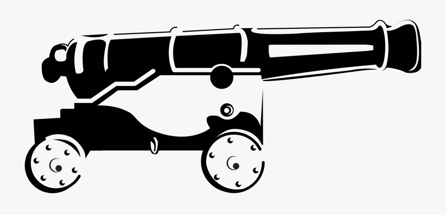 Cannon - Cannon Black And White, Transparent Clipart