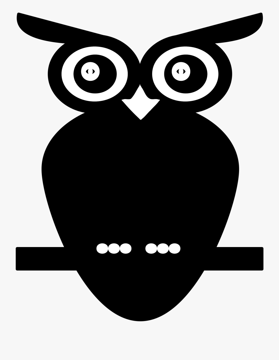 Black And White Owl - Png Black And White Owl, Transparent Clipart