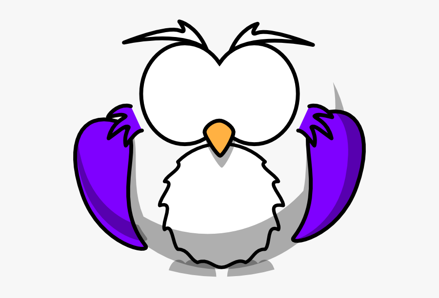 Black And White Snow Owl Cartoon Owl Clipart , Png - High Resolution Free Coloring Pages, Transparent Clipart